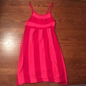 Girls stripped magenta summer dress